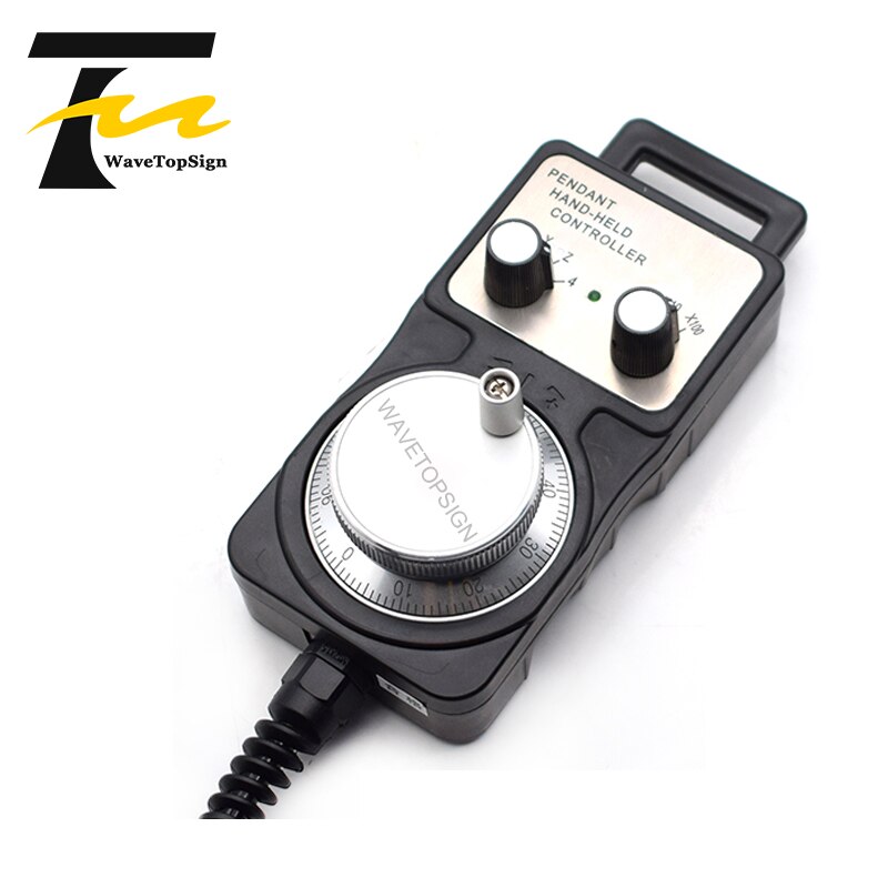 WaveTopSign HandWheel Pulse Generator CNC Electronic HandWheel 4axis 6axis MPG 60mm DC5V 6pin 100PPR use for CNC Router Machine