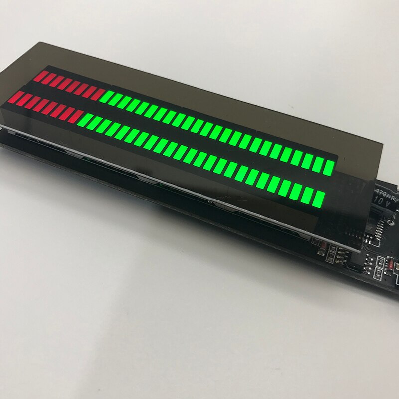 Lumière LED stéréo à spectre musical, indicateur de niveau Audio, amplificateur VU mètre pour lecteur de voiture, lumière d&#39;ambiance, Volume de rythme: 32 Single  2 colors