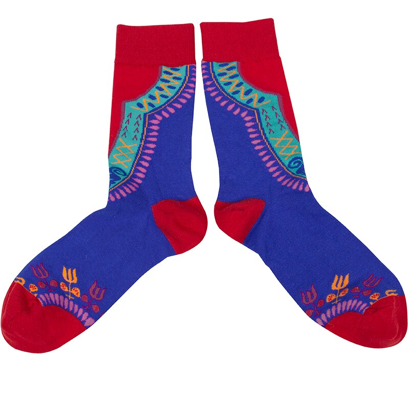 3 Pairs For Socks African Print Striped Lattice Colorful Soft Socks Leisure Skateboard Socks Funny Multicolor: 541