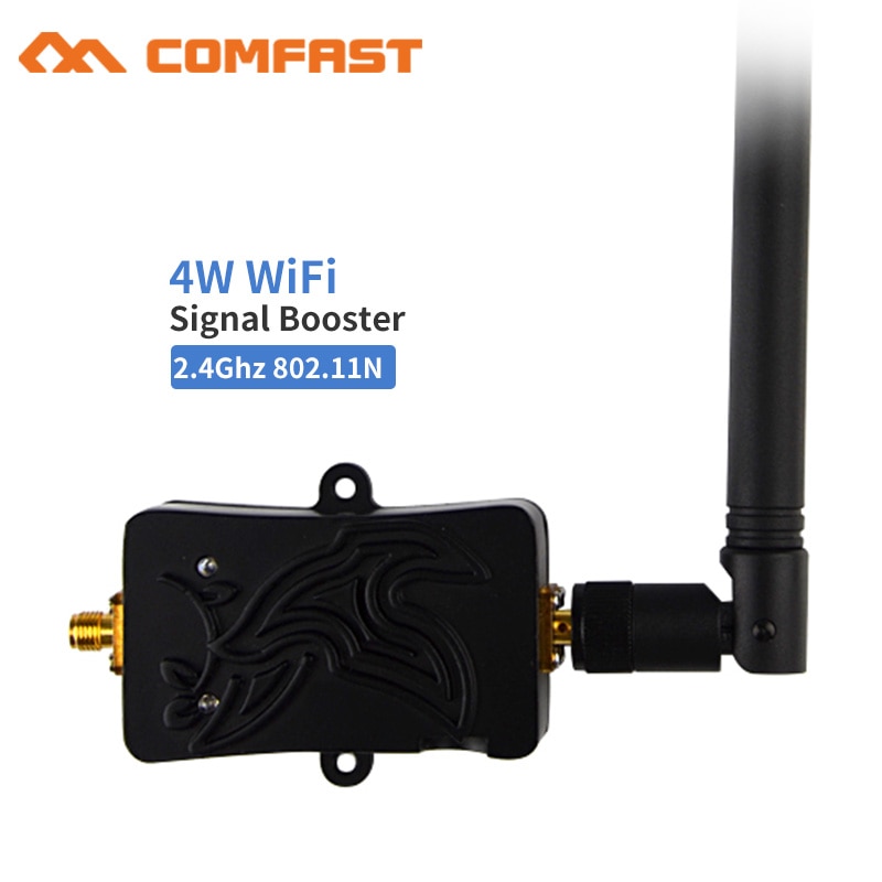 Repetidor amplificador de señal Wifi inalámbrico 2,4 Ghz 4W 802.11n amplificadores de banda ancha antena Wifi 5dbi para adaptador de router inalámbrico