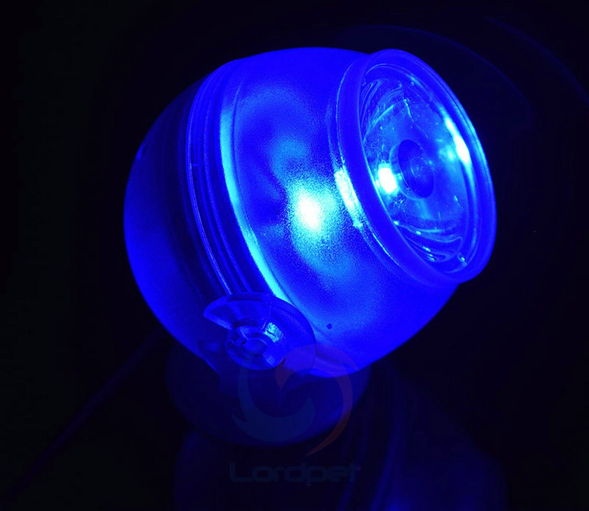 Aquarium Amphibious Submersible Mini LED Spotlight Adjustable Direction Mulyi Color Lamp Light With Suction Clip: blue