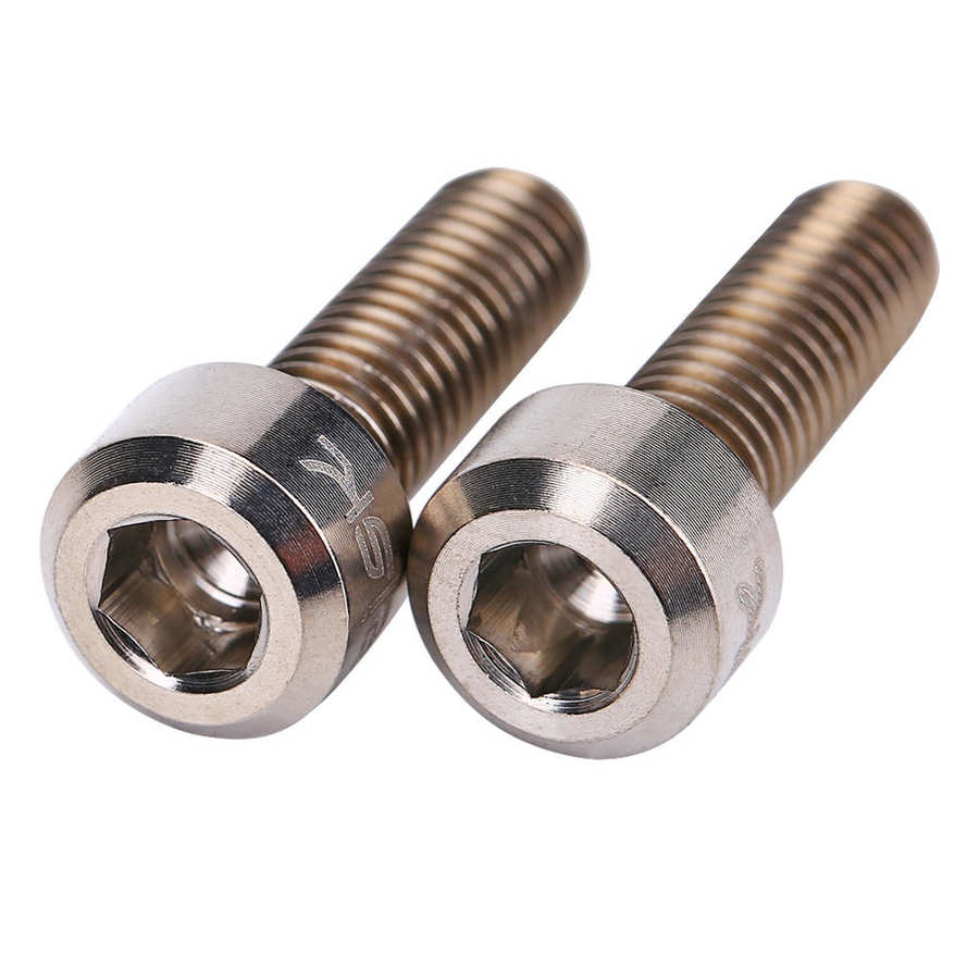 RISIKO 6PCS M5x16mm Bike Stem Befestigungs Schrauben Titan Legierung Mountainbike Feste Vorbau Schrauben Rost Prävention Conehead Bolzen