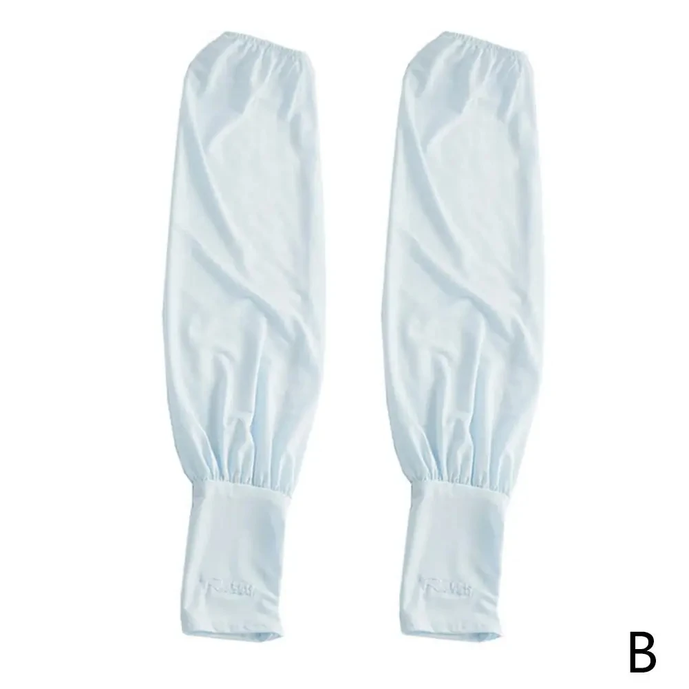 Summer Loose Sunscreen Driving Ice Silk Sleeve Female Long Length UV Protection Arm Arm Glove Sleeves Super Soft Breathable: GRAY