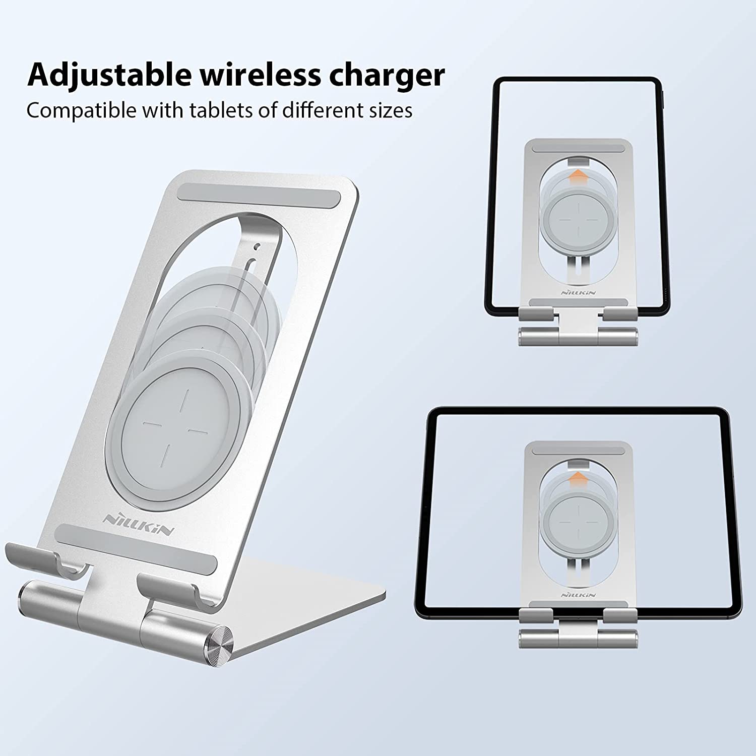 NILLKIN-soporte de carga inalámbrica 2 en 1 para ipad Pro 12,9/iPad Pro 11, iPad 8/7/6/5 Gen,Air 4/3,Samsung TabS7/S6/S5e