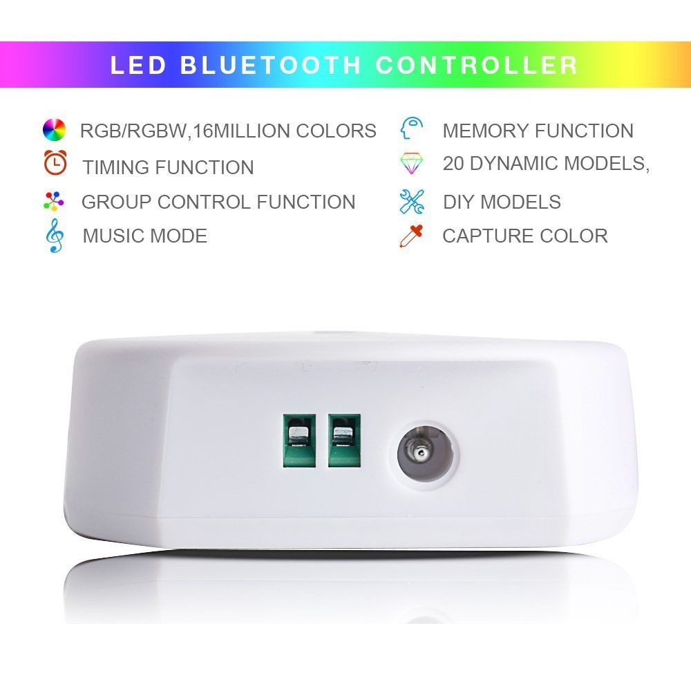 Bluetooth Wireless Led Rgb Strip Controller Ufo Dimmer Smart Ios Android App Afstandsbediening 12V 24V Muziek sync Timer Rgbw