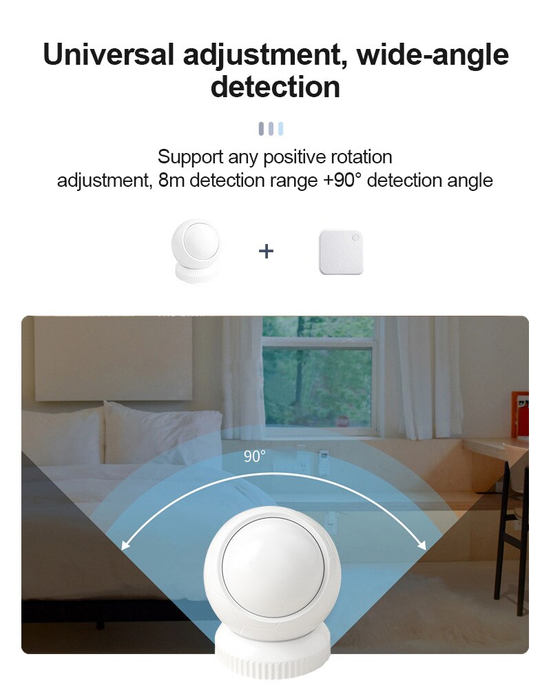 Tuya human body PIR Motion sensor infrared motion detection sensor tuya intelligent anti-theft work with Zigbee smart home