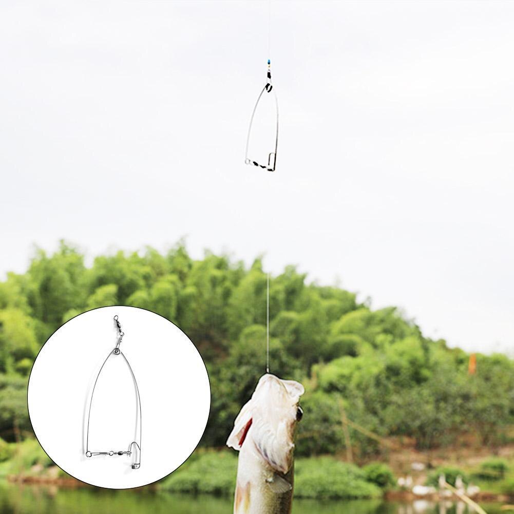 1pc Automatic Fishing Device Smart Steel Trigger Hook Spring Fishing Lure Bite Trigger Thehookcatch Fish Automatically