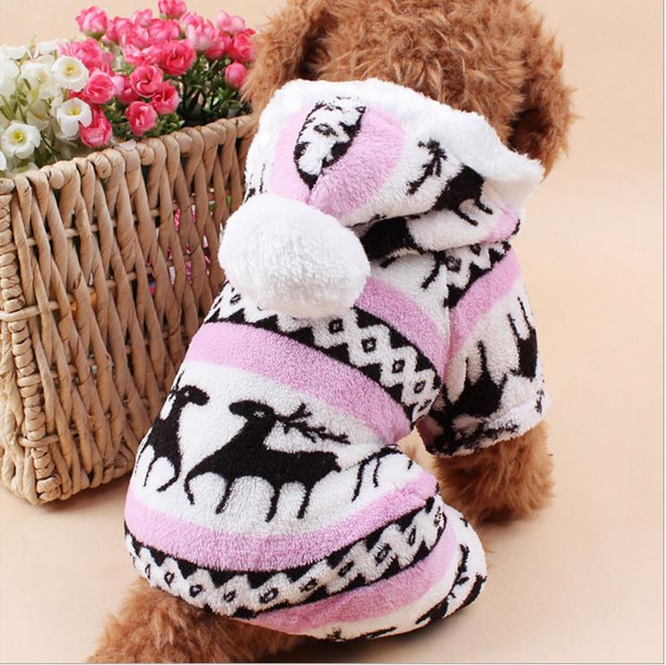 Winter Warm Hond Jumpsuits Pluche Rompertjes Pyjama Zachte Katoen Kleine Honden Kleding