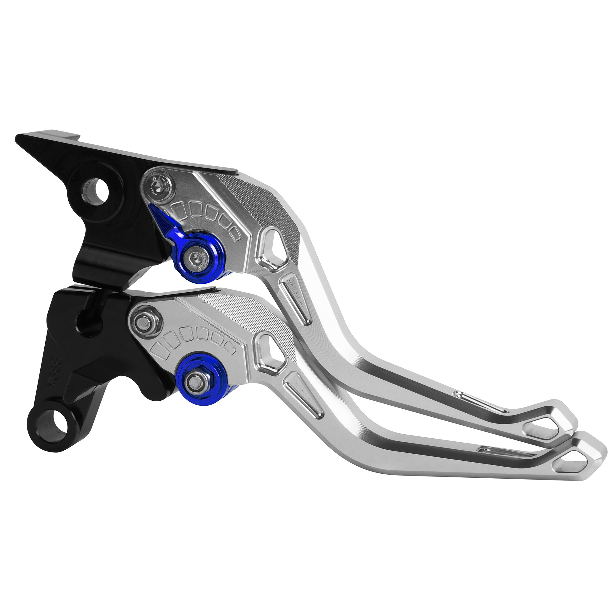 For Yamaha FZ6 FAZER S2 FZ6R MT-07 FZ-07 FZ8 XSR 700 900 ABS MT07 FZ07 MT 07 Motorcycle Adjustable Brake Clutch Short Levers: Silver Blue
