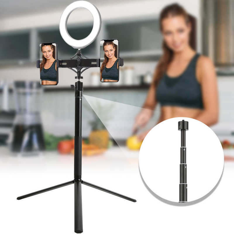 Forlængerstang stativsæt justerbart stativmonteret selfie monopod forlængelsesstolpe 170cm