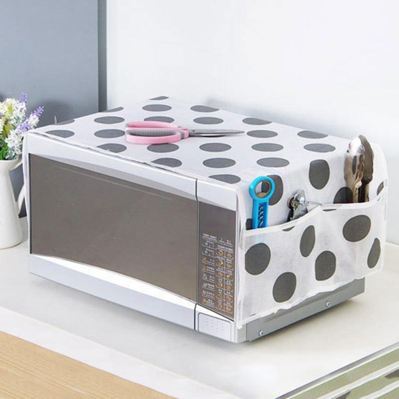 Waterproof Microwave Oven dust cover cloth With Pocket soft wear-resistant Microwave Dust Cover Kitchen Accessories