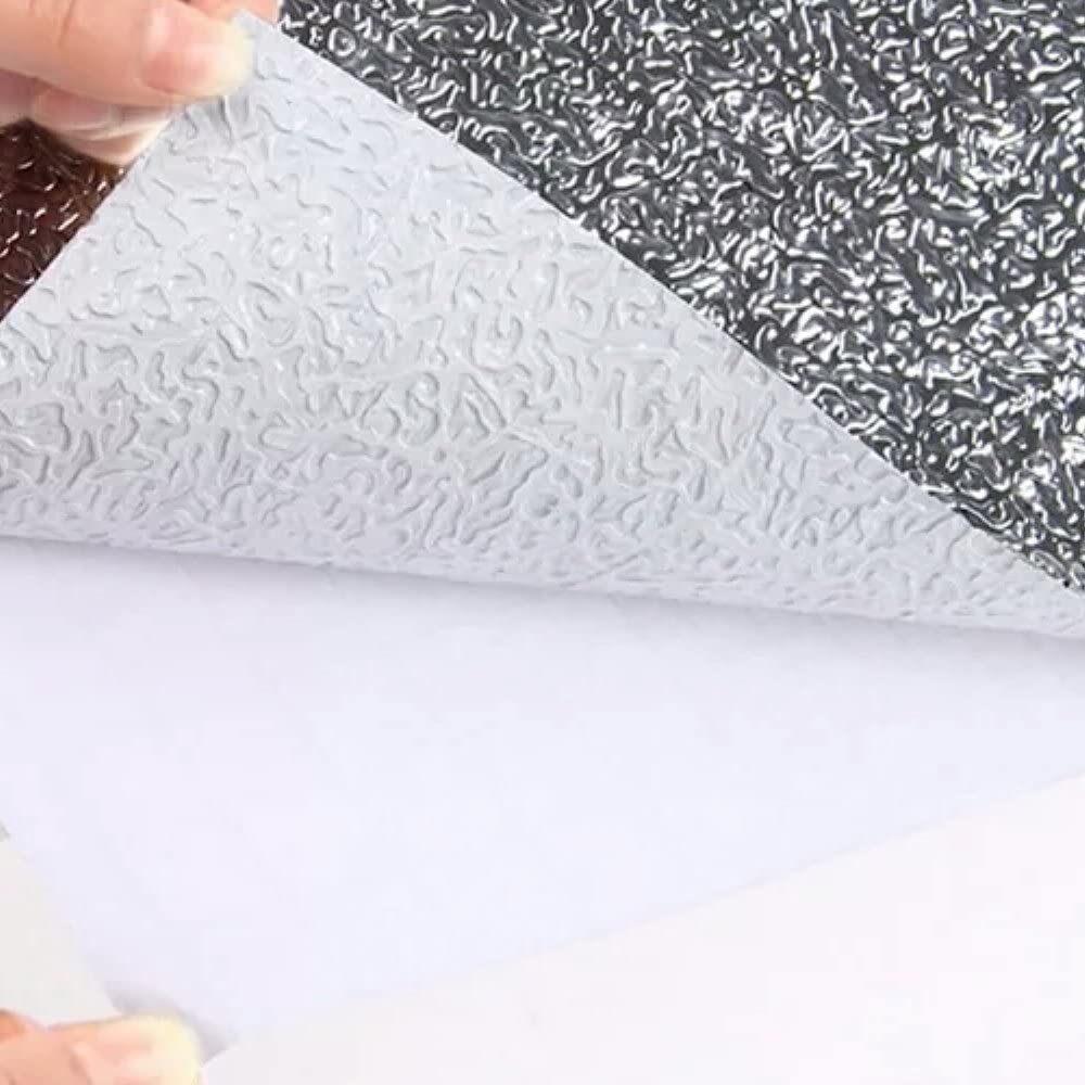 Lámina de aluminio autoadhesiva para cocina, rollo de aceite para cocina de 60x200cm, 5m y 10m, impermeable, para cajón de armario y rombos