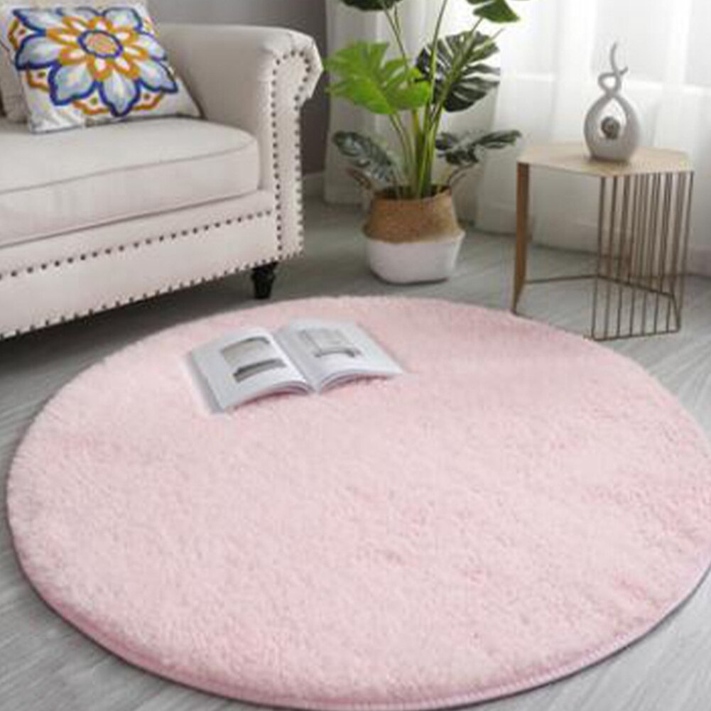 Petit tapis rond antidérapant, coloré, 40/60/80cm, pour salon et chambre à coucher, impression de teinture par nouage, décoration de la maison, hiver: 40CM / L