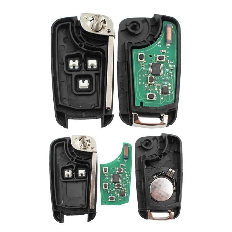 Llave de Control remoto para coche, mando a distancia con Chip ID46, 2 botones/2 botones, 434Mhz, para Chevrolet Aveo Cruze Orlando HU100 Blade