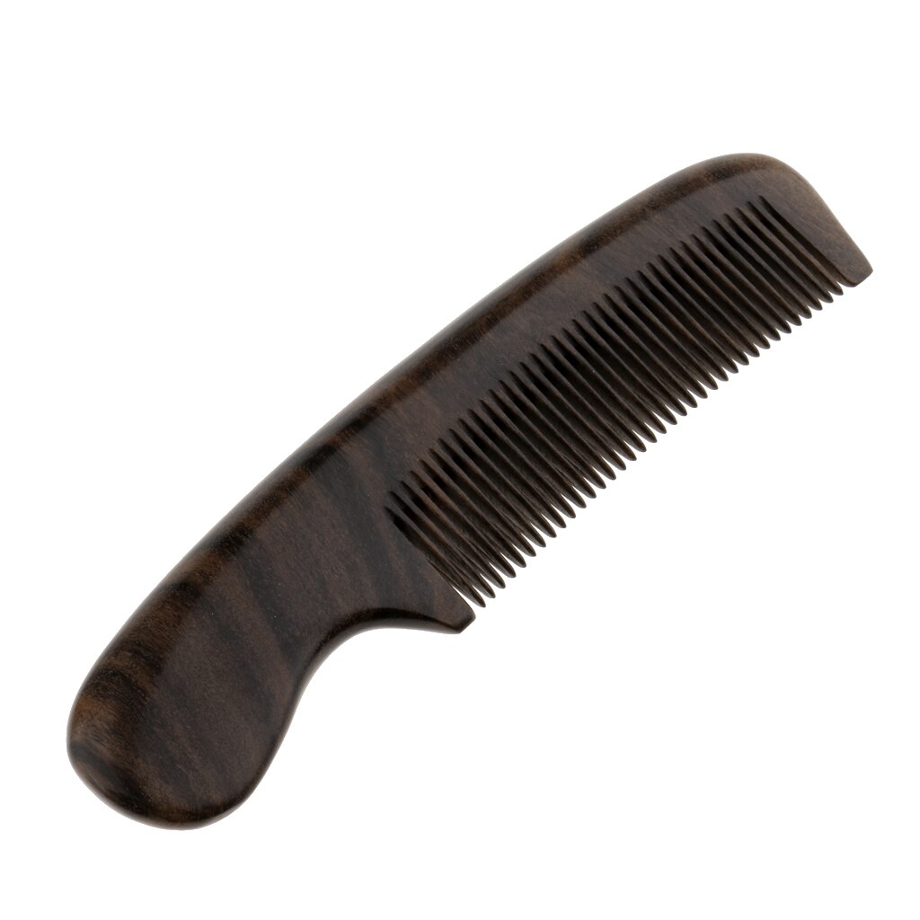 Bekväm handgjord naturlig chacate preto trä hår utjämning kam skägg mustasch grooming träborste hårbotten massage verktyg