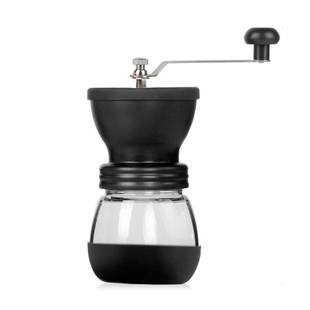 Draagbare Handleiding Koffiezetapparaat Grinder Mill Hand Crank Koffieboon Grinder Met Pot Huishoudelijke Crusher Koffieboon Slijpmachines Gereedschap: Black