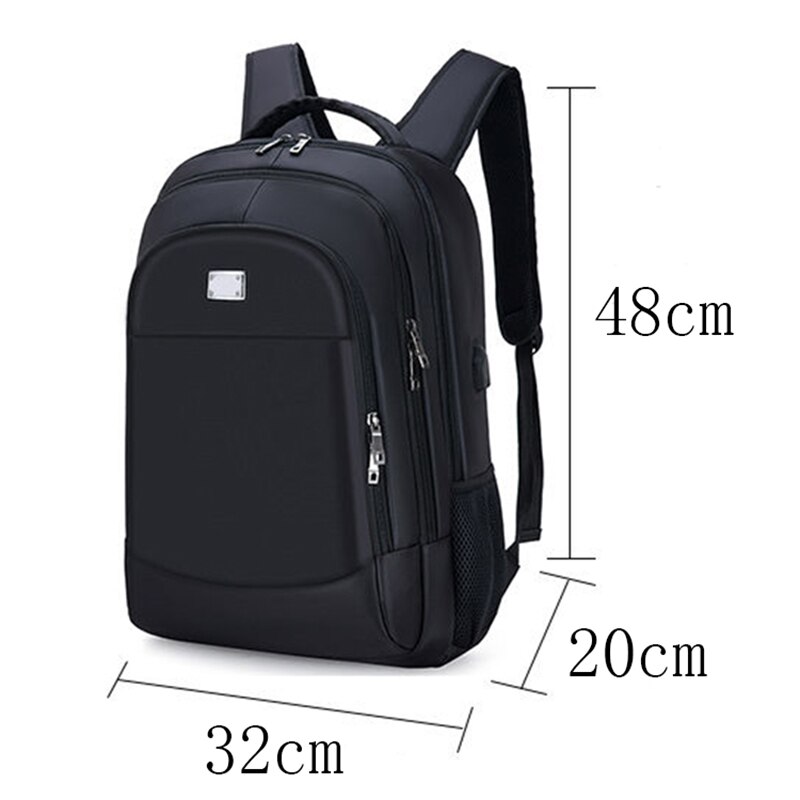 Men's Backpack Oxford cloth Material British Casual College Style Multi-function Large Capacity