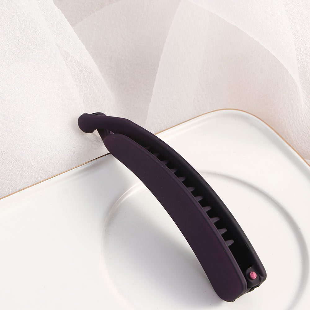 Pinzas de pelo para mujer, 1 Uds., Color sólido, esmerilado, bananas, pinzas de pelo para mujer, pasadores para el pelo, accesorios para el cabello: purple