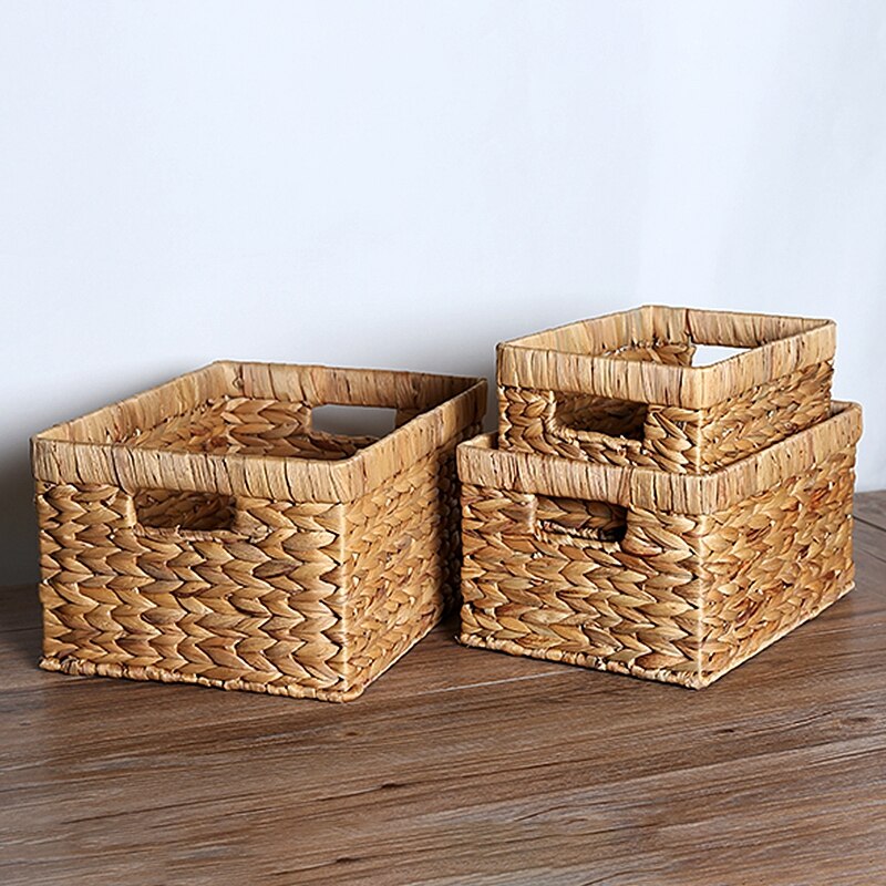 cestas de almacenamiento Cestas tejidas de almacenamiento para el hogar, cesta grande con asa para organizar la ropa, armario, organizador de artículos diversos