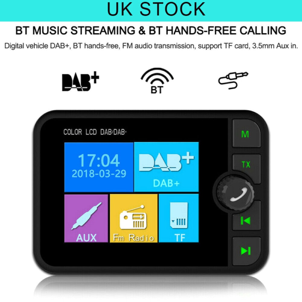 Mini Dab Digitale Radio Ontvanger Bluetooth MP3 Muziekspeler Fm-zender Adapter Kleurrijke Lcd-scherm Voor Auto Accessoires