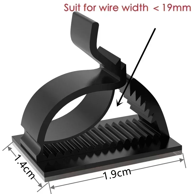 Selbstklebende Kabel-Organizer-Clips, verstellbar, für den Schreibtisch, ordentliches Kabel, Kabelmanager, Befestigungsklemme, USB-Kabel-Befestigungsclips für das Heimbüro