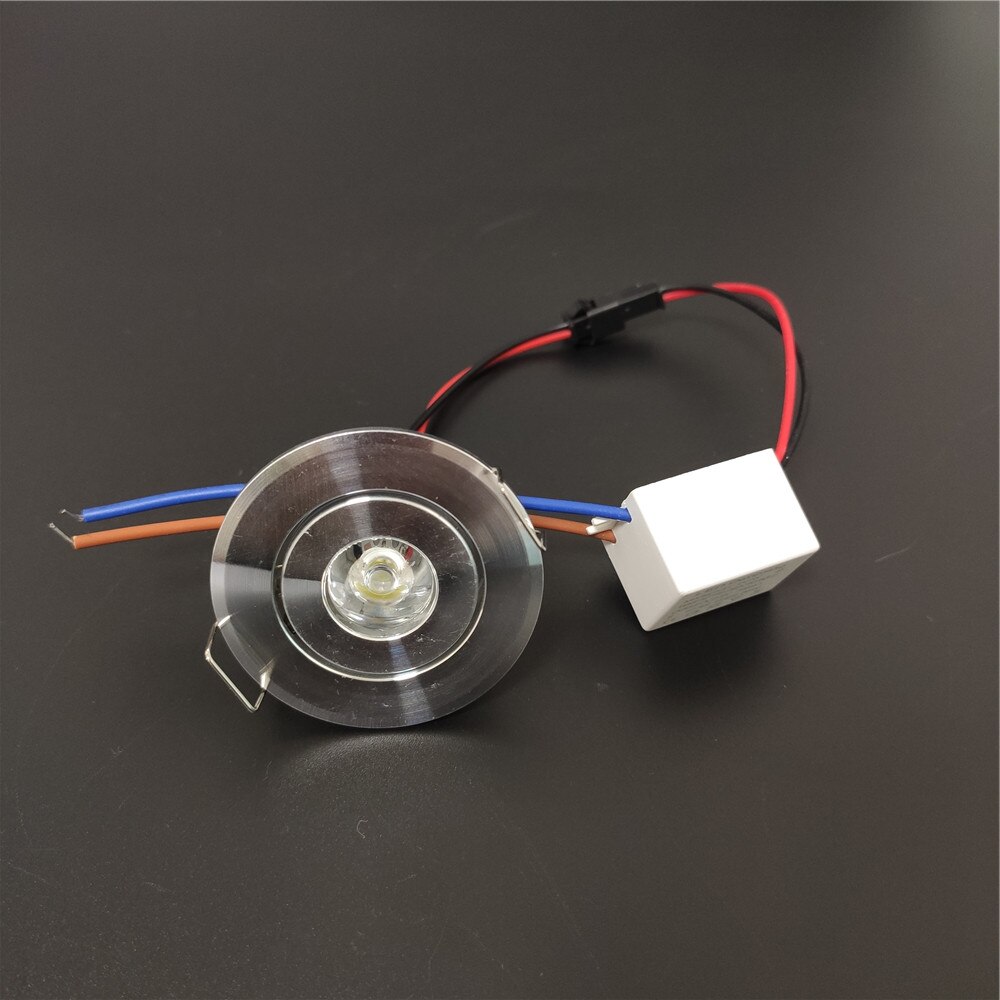 Led mini nedljus 3w 1w dimbara spotlights infällda lampor  ac85-265v taklampor aluminium 52mm