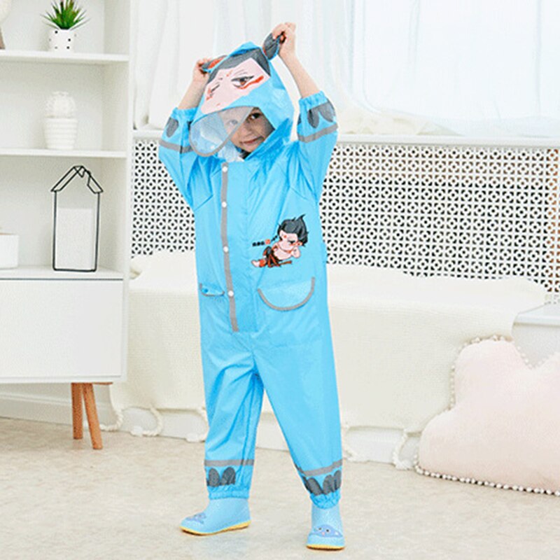 Chubasquero de dibujos animados 3D para niños, traje de lluvia para bebés, mono impermeable, ropa de lluvia de barro para adolescentes