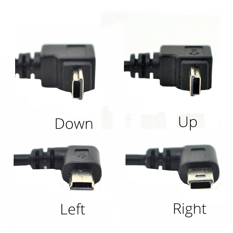 90 grad 4 winkel Mini USB Buchse auf Mini B 5 Stift Stecker kabel Adapter 0,25 m