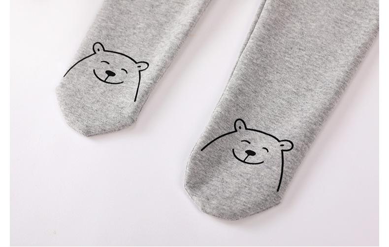 Automne hiver dessin animé ours bébé Leggings coréen bébé filles en peluche bas collants belle infantile vêtements -né pantalon