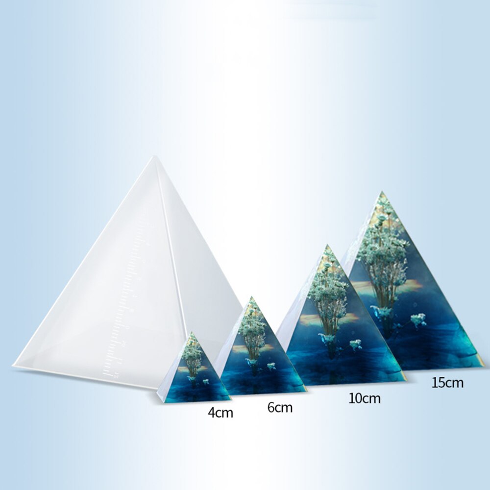 15CM DIY Super Large Pyramid Frame Set Triangle Silicone Mold Mould Resin Craft Jewelry Crystal With Plastic Making Tools