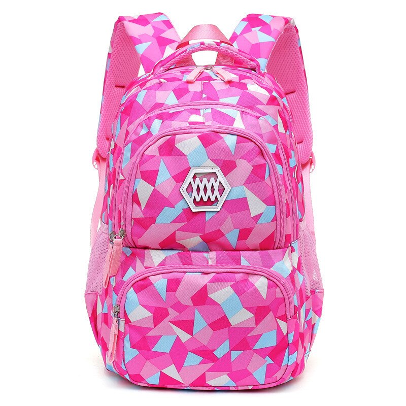 Children school bags for teenagers boys girls big capacity school backpacks waterproof satchel kids book bag sac mochila: rose red small