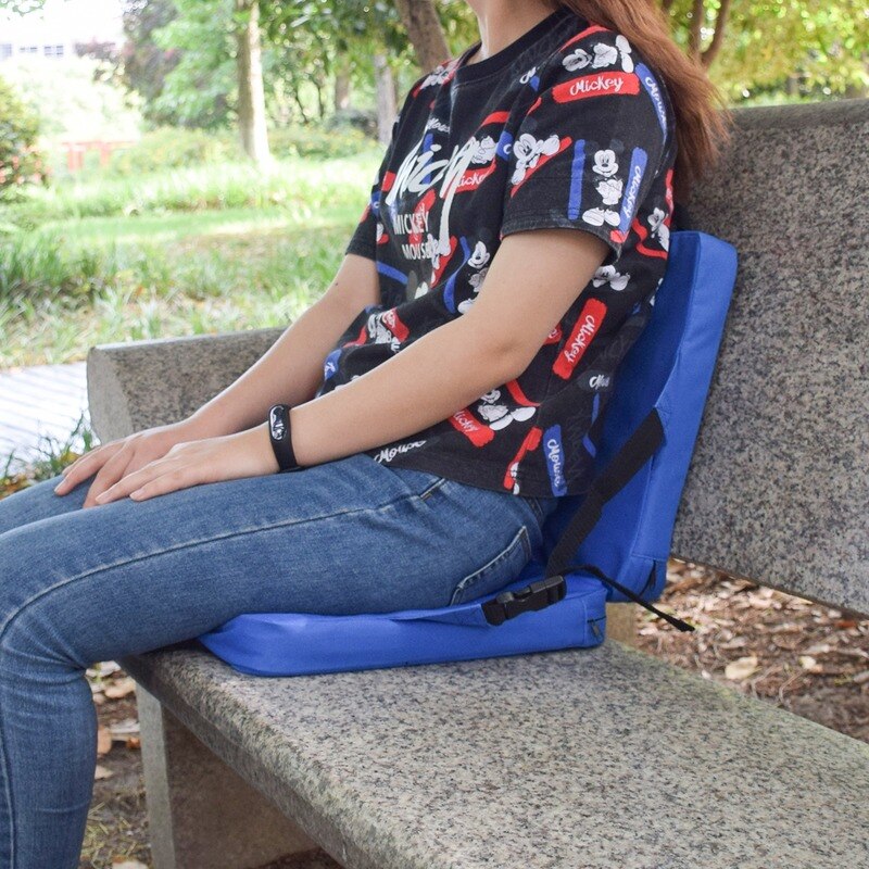 Opvouwbare Outdoor Kussen Stoel Met Rugleuning Zachte Kussen Stoel Draagbare Camping Strand Wandelen Stadion Seat Pad Met Rugleuning