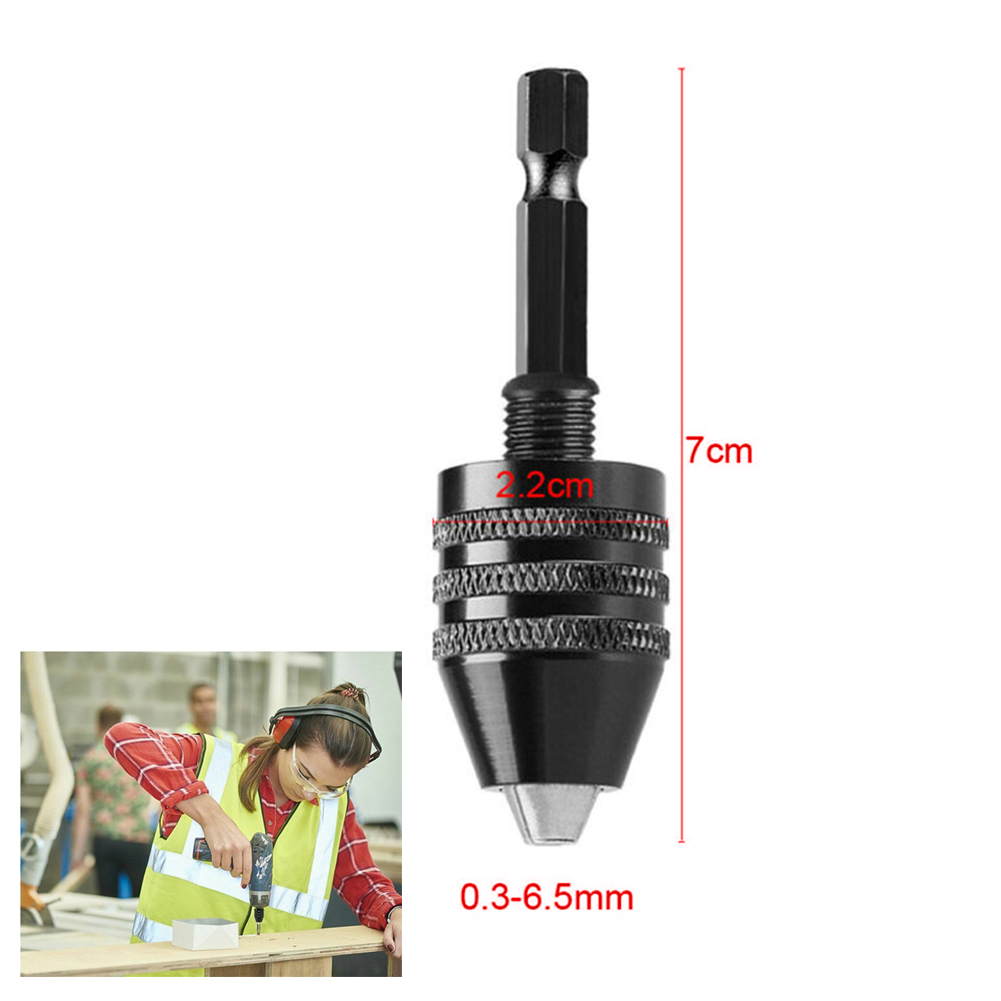 Mini mandrin de perceuse sans clé 0.3-8mm auto-serrant mèches de perceuse électrique outils de fixation de la pince 1/4 &quot;tige hexagonale convertisseur à changement rapide