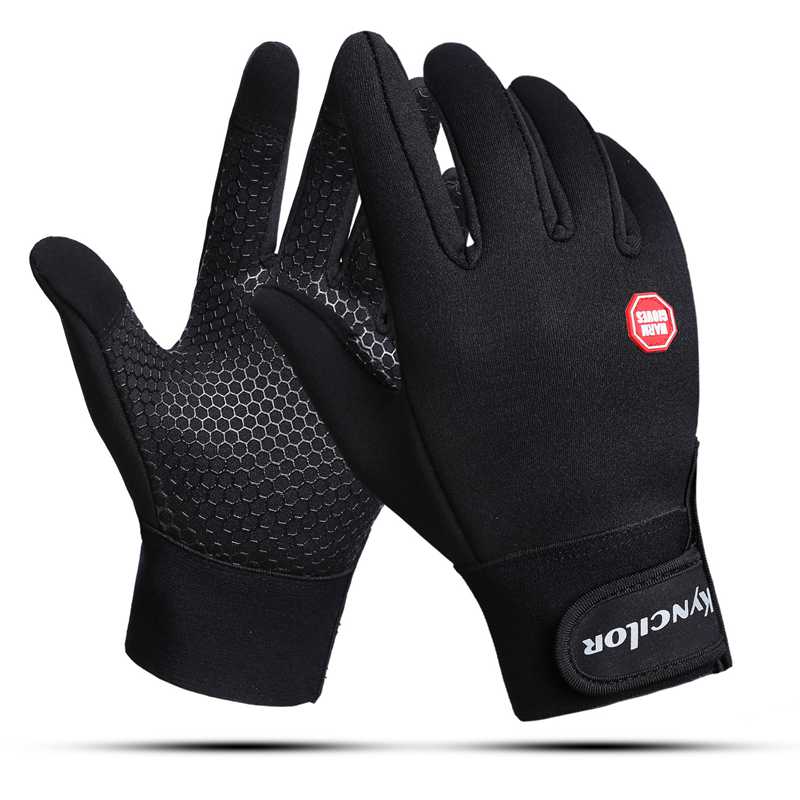 Talvi lämpimät miesten hanskat mustat kosketusnäyttö käsineet miehille merkki talvi lämpimät lapaset full sormi uros paksunee handschuhe: Xl