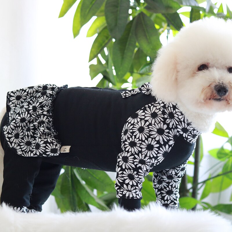 Hond Jumpsuit Puppy Overalls Kleding Stretch Katoen Beschermen Buik Pyjama Voor Kleine Honden Sweater Pak Chihuahua Poedel Pug