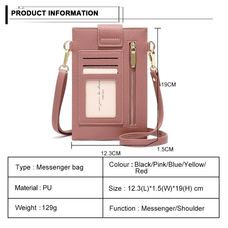 femmes petit sac à bandoulière femme longue multifonction téléphone portable sac à bandoulière concepteur sac de messager pour dame