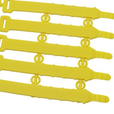 500 Pcs 5 Color Soft PVC Farm Animal Foot Ring Chicken Duck Quail Pigeon Pet Bird Foot Ring: Yellow