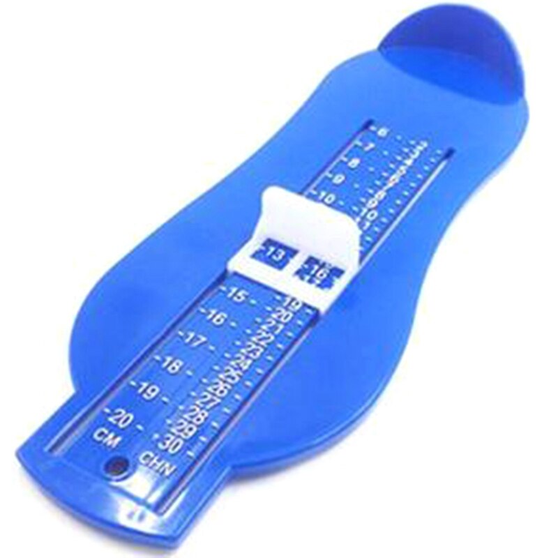 Voetmaatmeter 5 kleuren baby kind voetliniaal schoenmaat meetlat schoenlengte groeiende voetmaat liniaal gereedschap maten: Blauw
