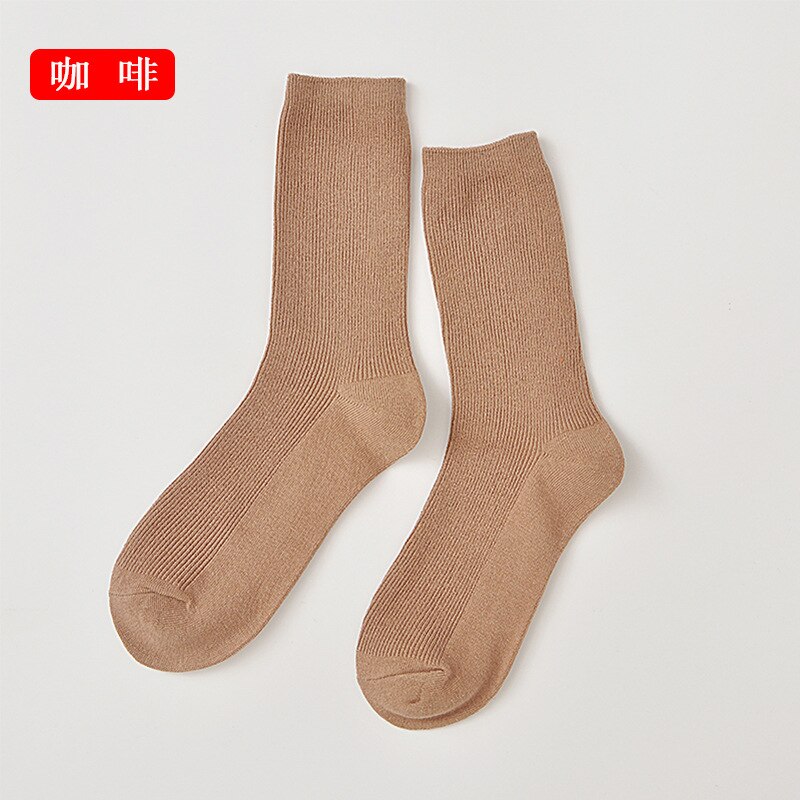 Men Women Retro solid color Harajuku Korean Cute Socks Sox: 06