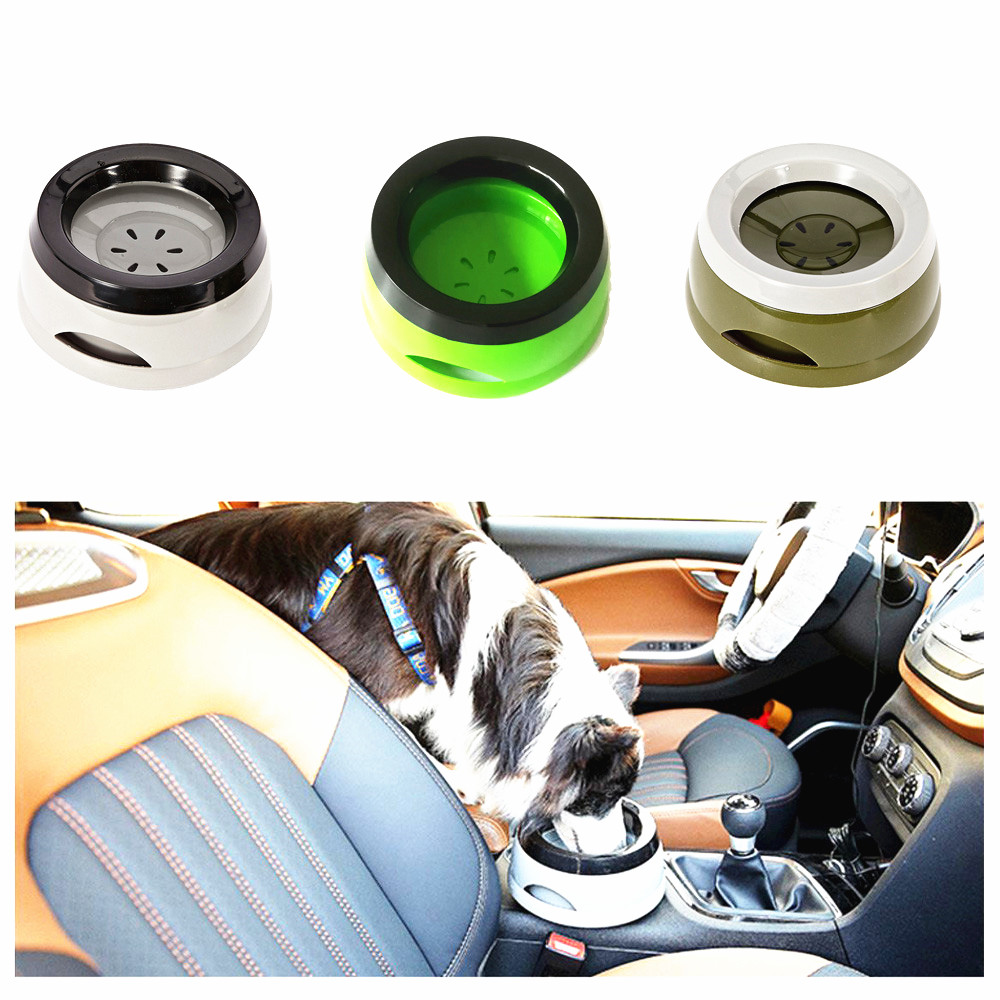QQQPET route rafraîchisseur voiture chien bol d'eau route rafraîchisseur pas de déversement chien bol d'eau flottabilité véhicule animal bol d'eau