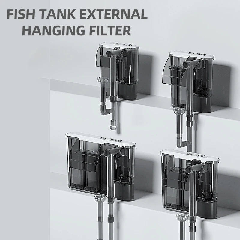 Filtro colgante externo para acuario, cascada de oxigenación, Mini caja de filtro, removedor de aceite, suministros de sistema de circulación de agua