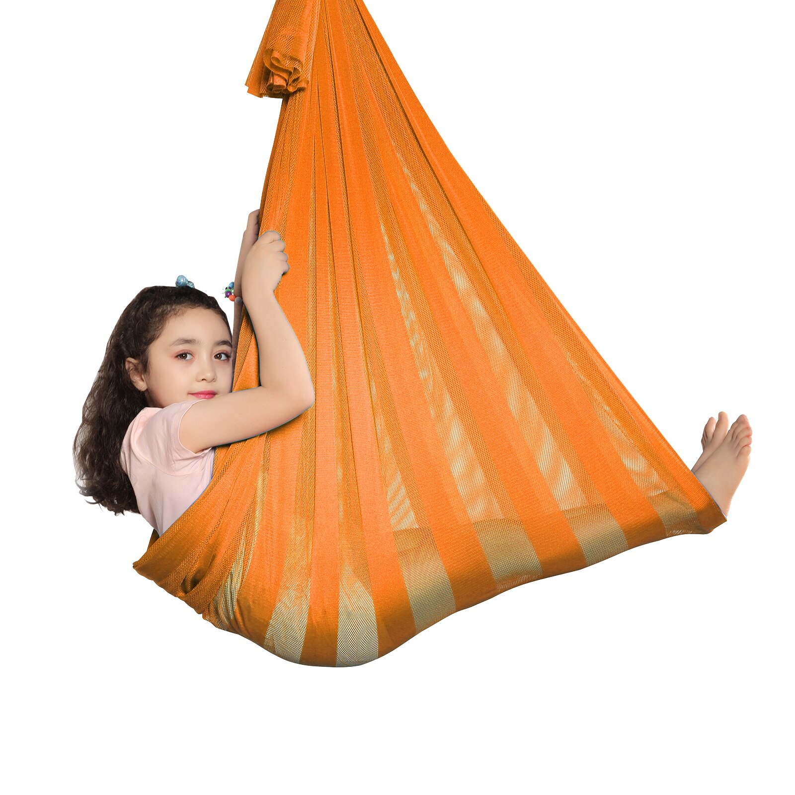 Therapy Swing for Kids Indoor Sensory Swing Hammock for Children Hanging Cuddle Hammock for Autism ADHD Asperger's Syndrome SPD: Orange