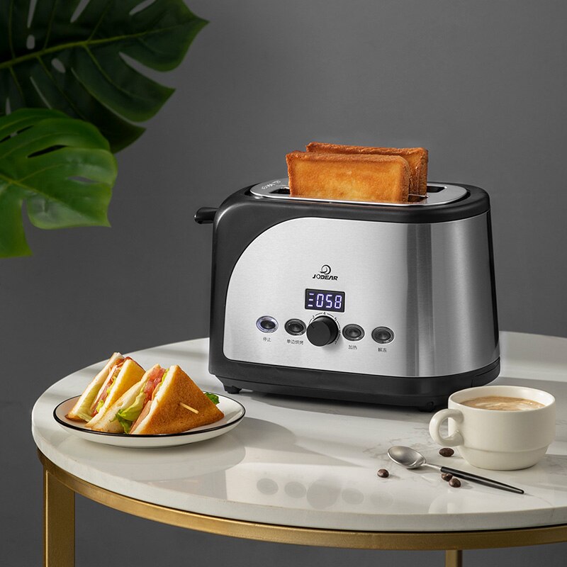 digital display stil Toaster toaster fahrer frühstück toaster haushalts automatische mini stick: Black