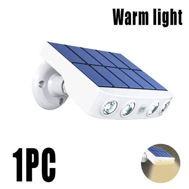 LED Solar Wall Lamp Courtyard Garden IP65 Waterproof Lighting Simulated Monitoring Spotlights Human Body Sensing Street Lights: green