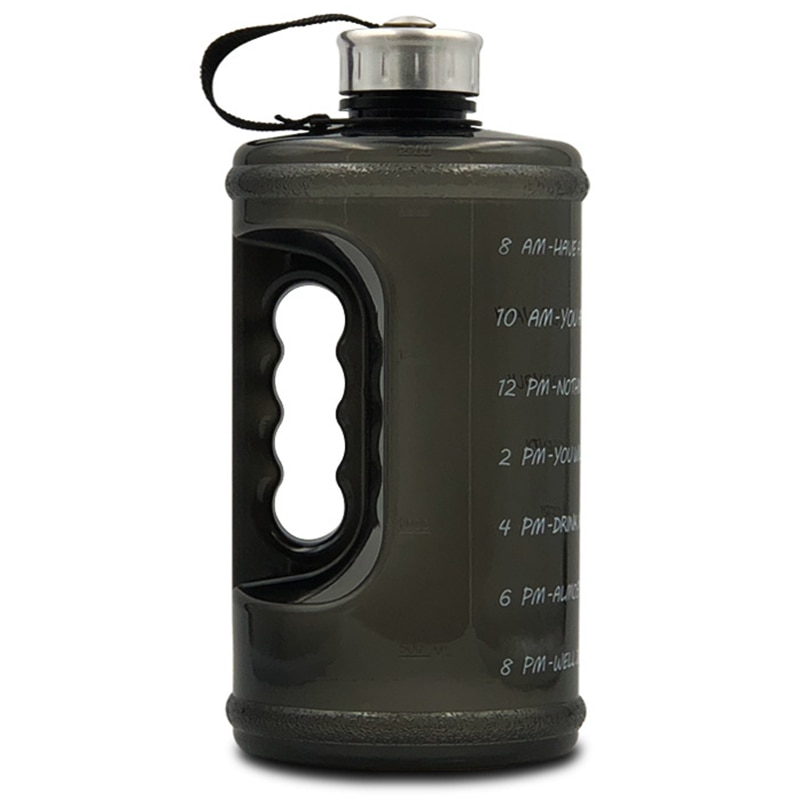 2.2L Grote Capaciteit Bidon Gym Grote Waterkoker Buitensporten Fles Camping Picknick Draagbare Water Fles Zwart: Default Title