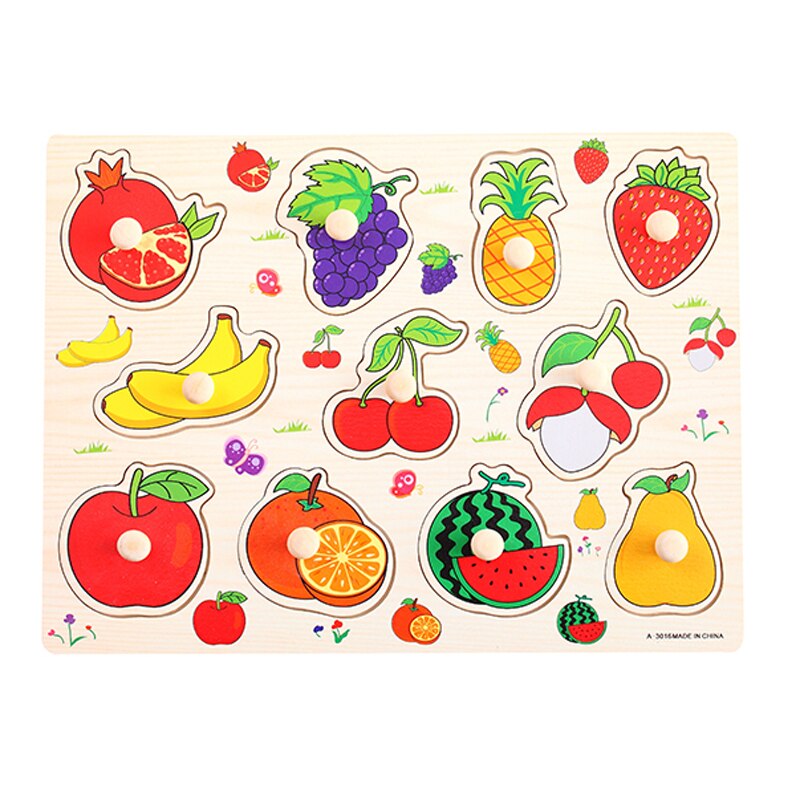 3D Houten puzzel voor peuter kinderen kid hand greep houten puzzel nummers alfabet-puzzel developmental educatief speelgoed