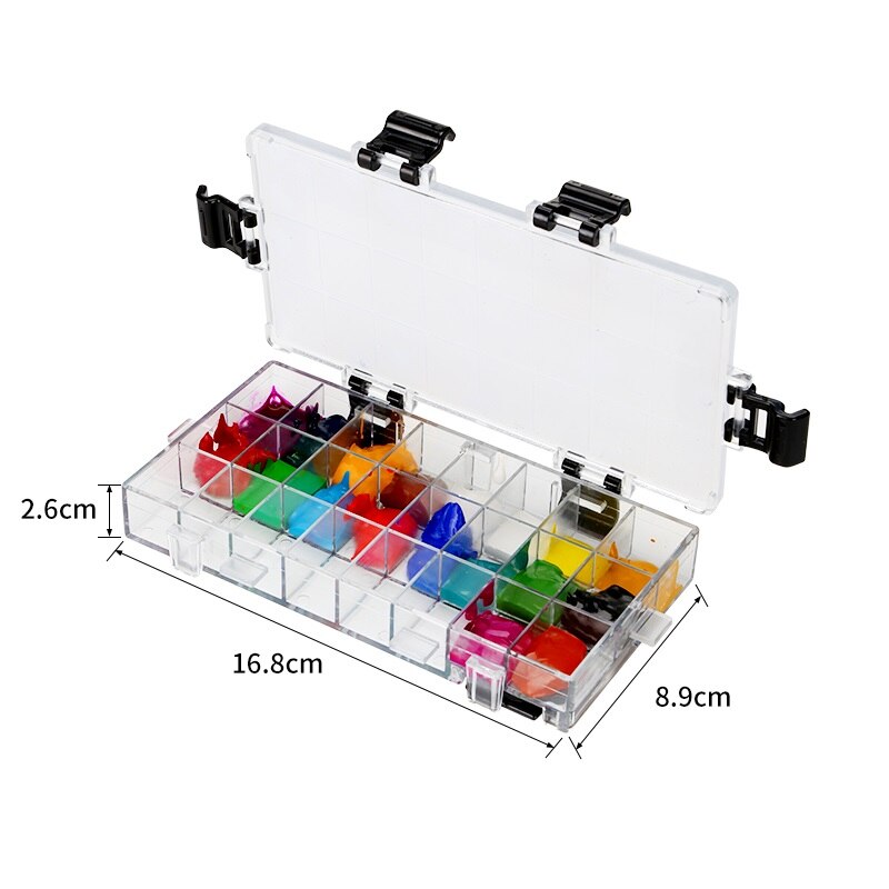 24/36 Palet Art Alternatieven Verf Palet Lade Kunstenaar Aquarel Plastic Palet Supply Aquarel Palet Pigment Gevallen 3114