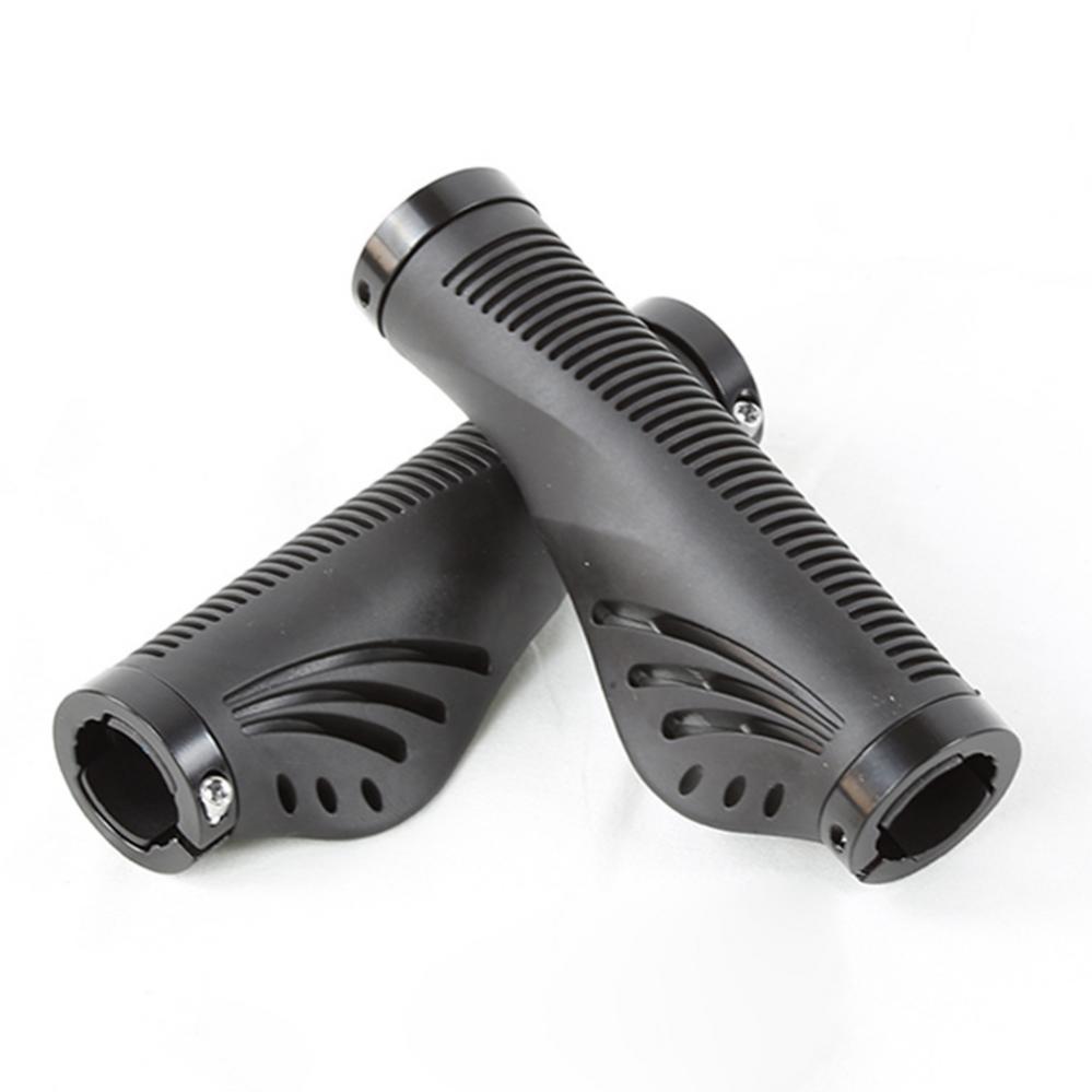 2pcs Bike Handlebar Grips Bicycle Handle Grips Ergonomic Double Fixation for Mountain Bike: Black