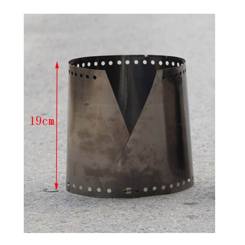 15/19Cm Gasfornuis Titanium Wind Shield Screen Ultralight Ultradunne Outdoor Camping Stove Wind Shield Screen winddicht Plaat: 19cm height