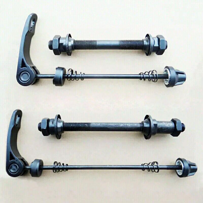 1 Set 9.5Mm Fiets Quick Release Hendel Voor & Achter Wiel Hub Spies Bike Spies Bolt Lever Stalen As vervanging